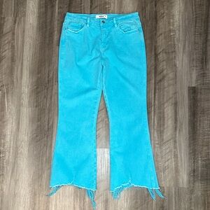 Mica Denim High Rise Crop Flare Jeans - 30